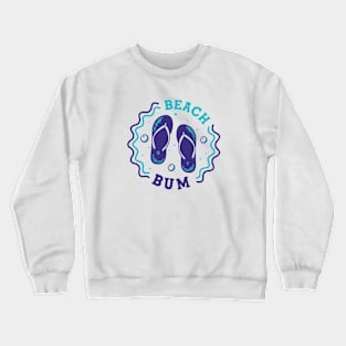 Beach Bum // Fun Summer Flip Flop Badge Crewneck Sweatshirt